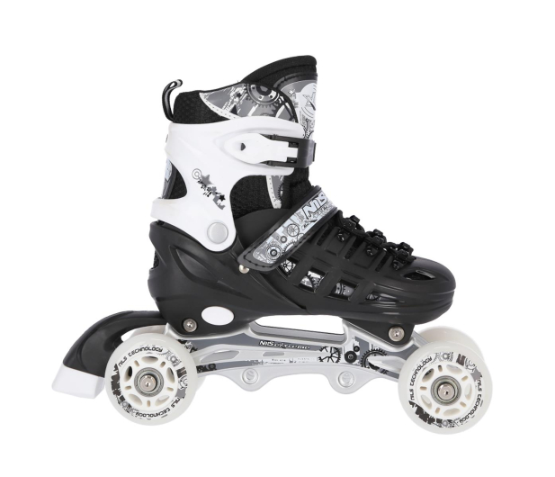 Nils Extreme Łyżworolki 4w1 NH10905 rozm. L (39-42) Czarno-białe - 1121292 - zdjęcie 5